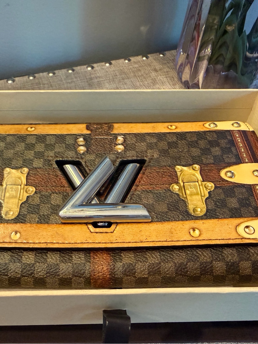 Louis Vuitton RARE Portefeuille Sarah Twist Damier Ltd Ed Wallet COA - Picture 4 of 14